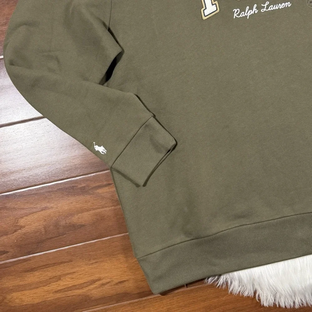 Polo Ralph Lauren Men's Size 2XLT Green Logo Fleece Sweatshirt